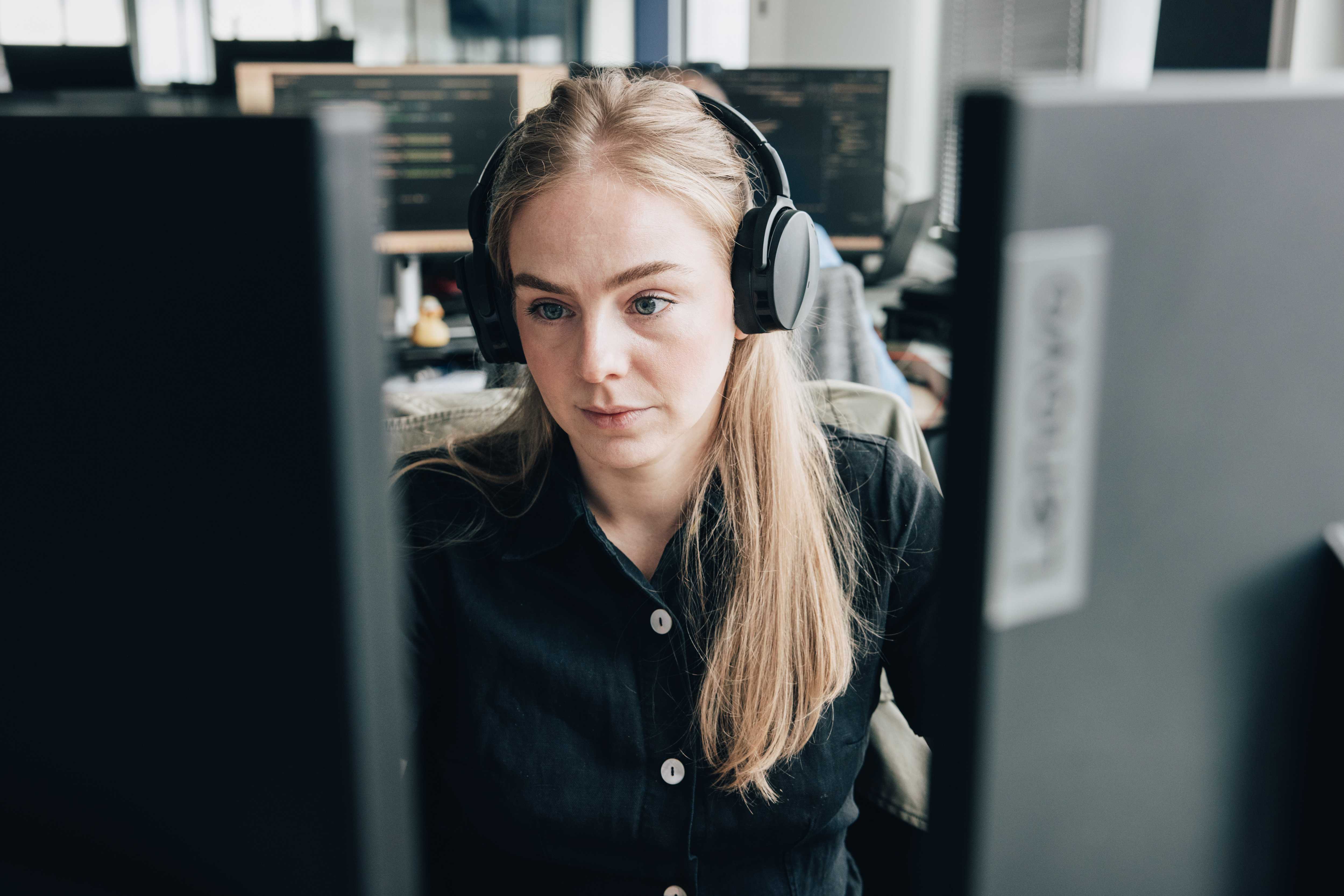 opensee employee at computer