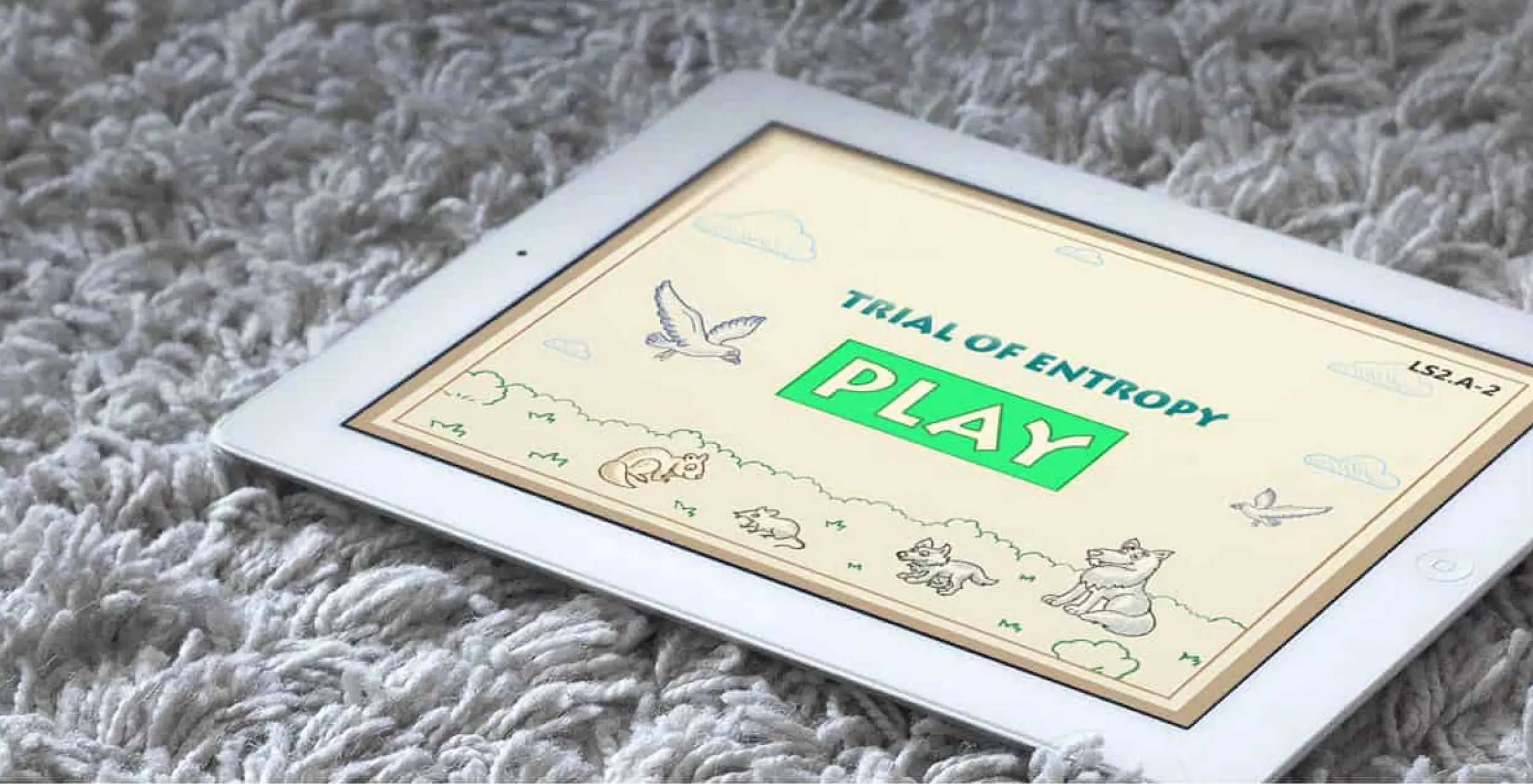Educational web puzzle game interface where children rearrange facts in an interactive encyclopaedia to learn while playing.