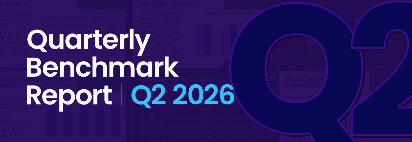 Podcast advertising benchmarks: Q2 2026