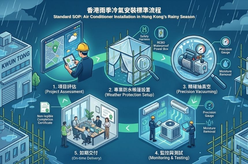 Hong Kong's Rainy Season Construction Myths: Is Air Conditioner Installation Impossible in the Rain?