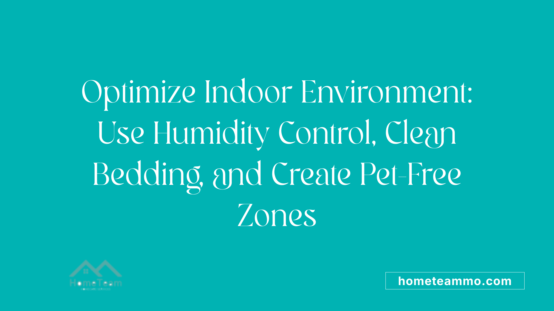 Optimize Indoor Environment: Use Humidity Control, Clean Bedding, and Create Pet-Free Zones