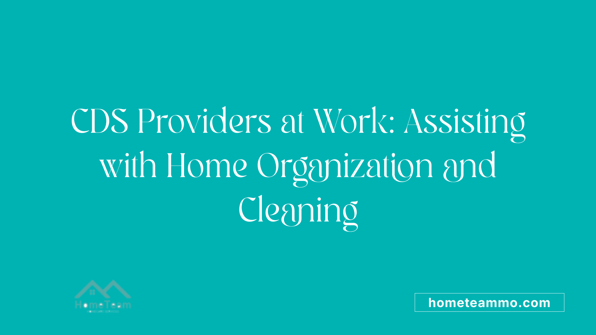CDS Providers at Work: Assisting with Home Organization and Cleaning