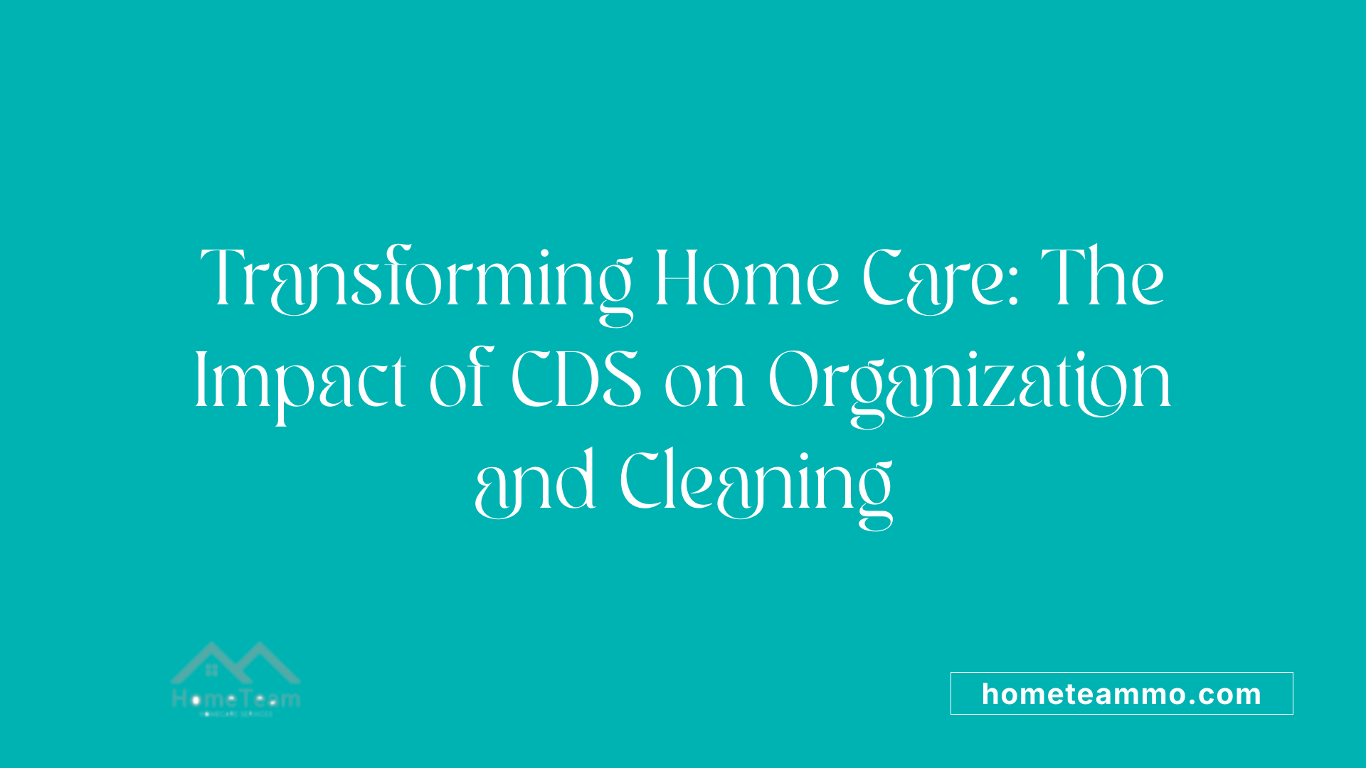 Transforming Home Care: The Impact of CDS on Organization and Cleaning