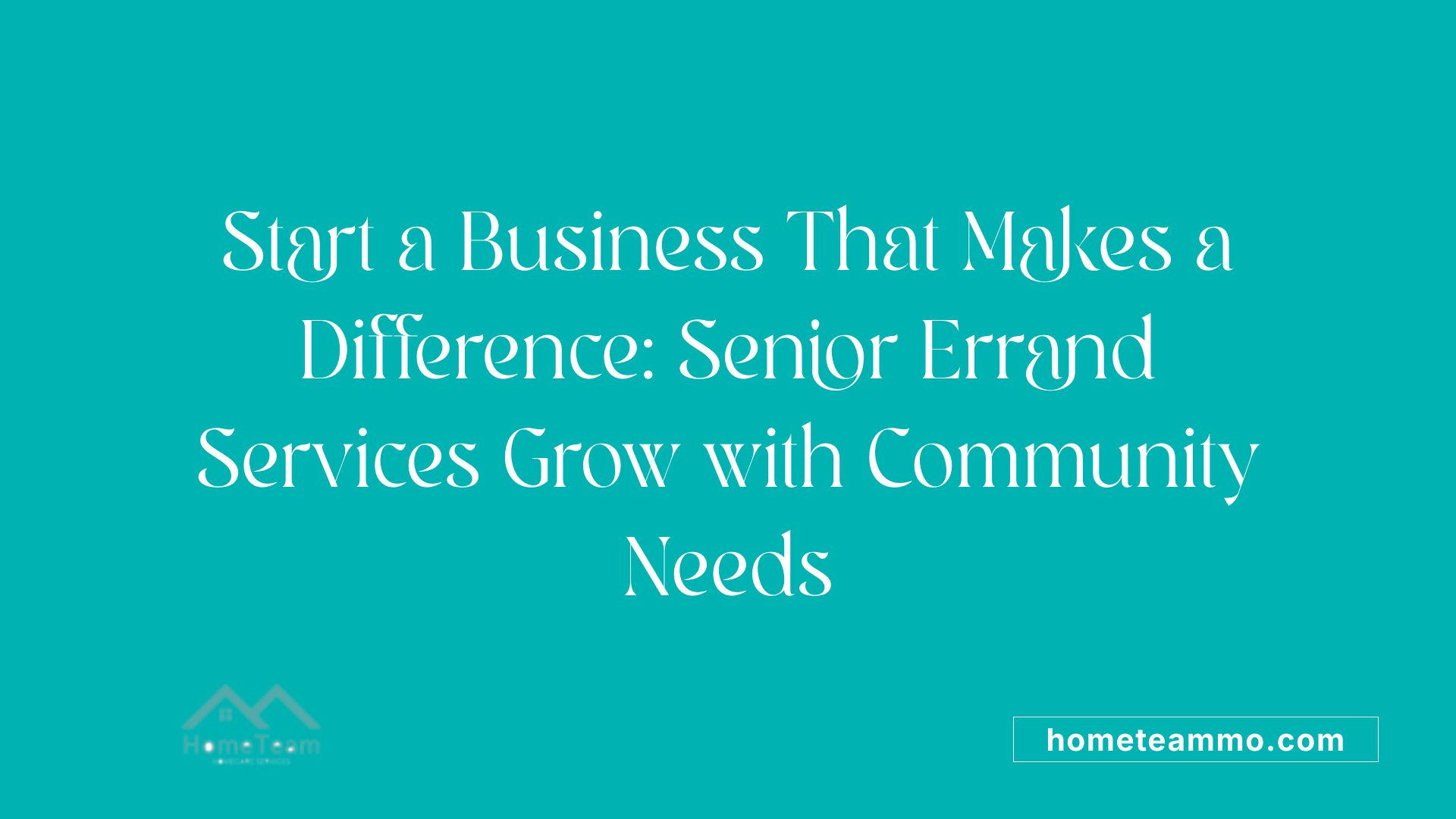 Start a Business That Makes a Difference: Senior Errand Services Grow with Community Needs