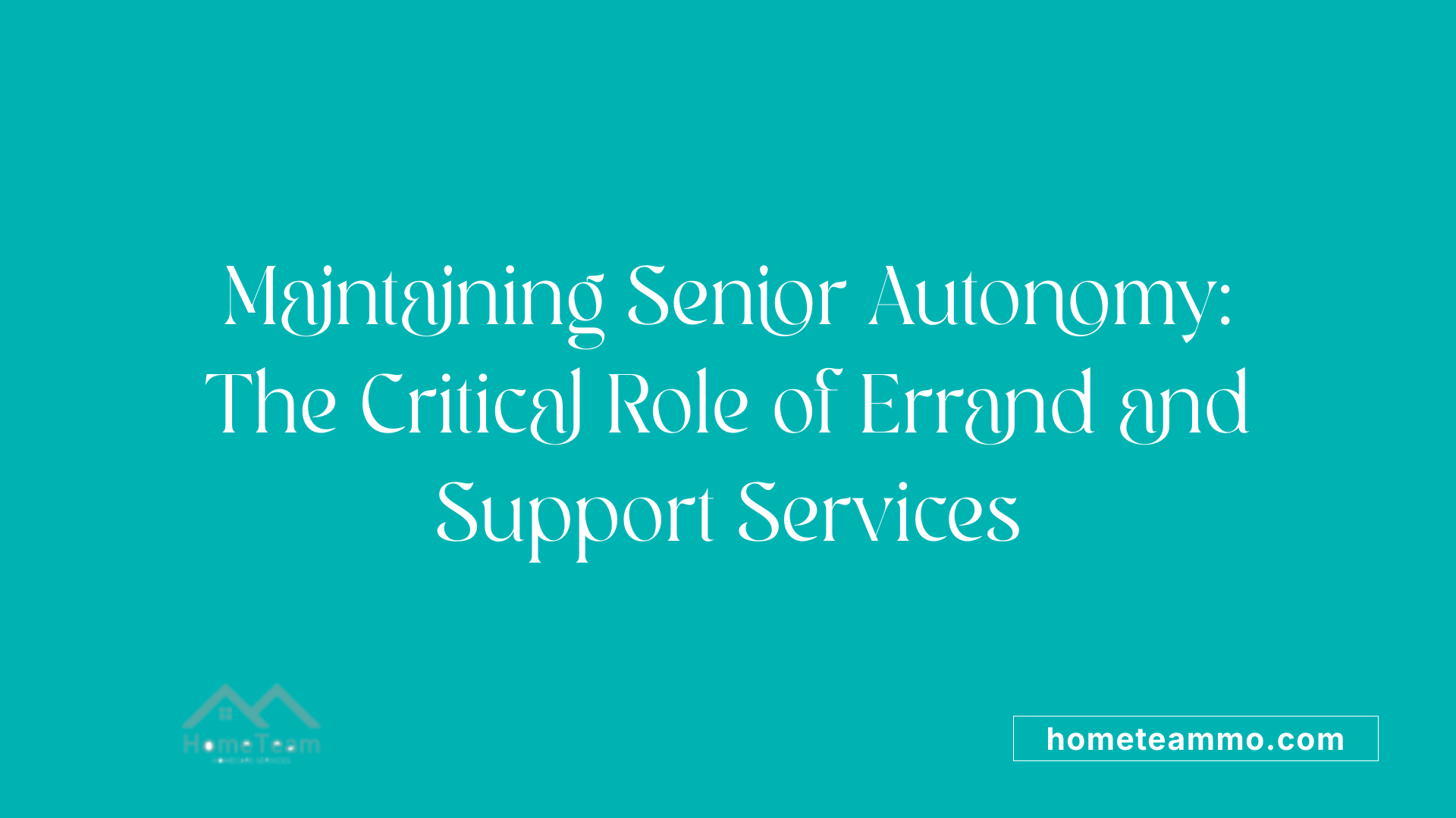 Maintaining Senior Autonomy: The Critical Role of Errand and Support Services