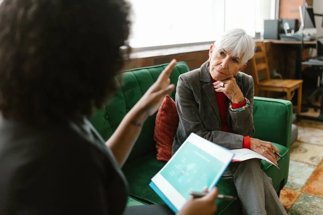 Entrepreneur seeking advice from a mentor