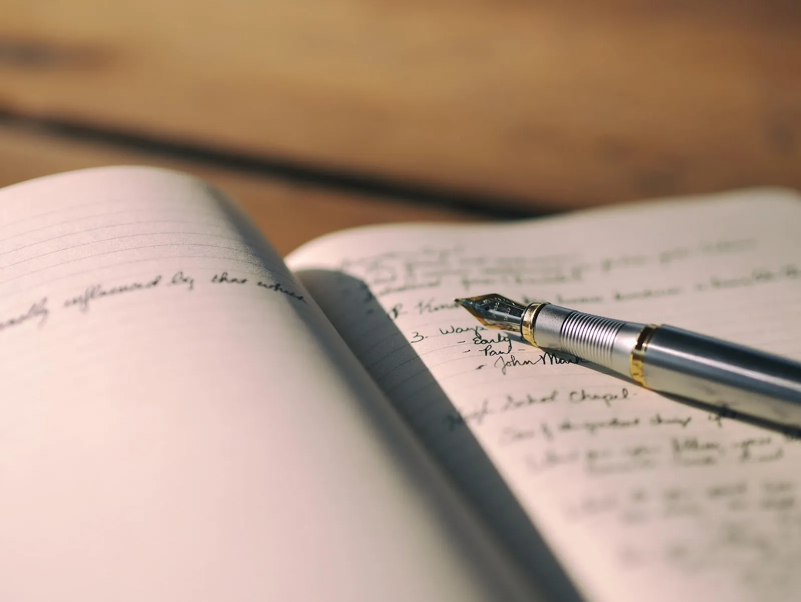 Pen and a notebook