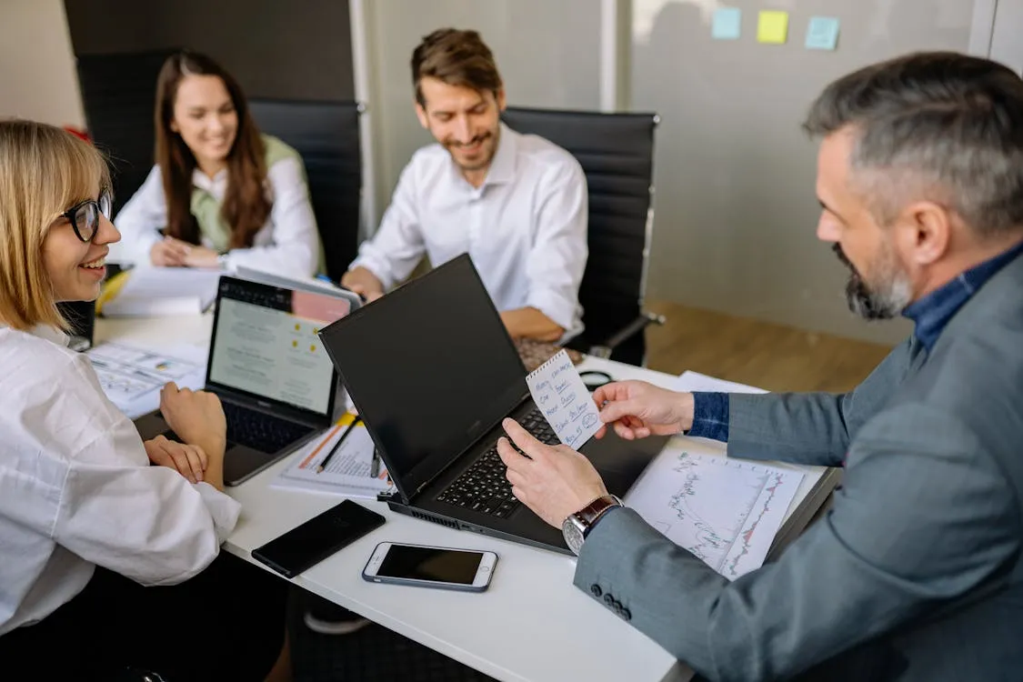 Business people having a meeting