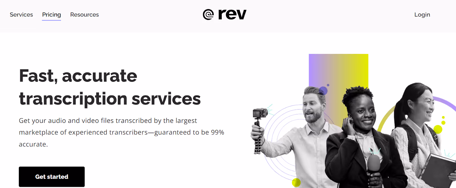 For precise audio and video transcription , Rev excels as a meeting recorder.