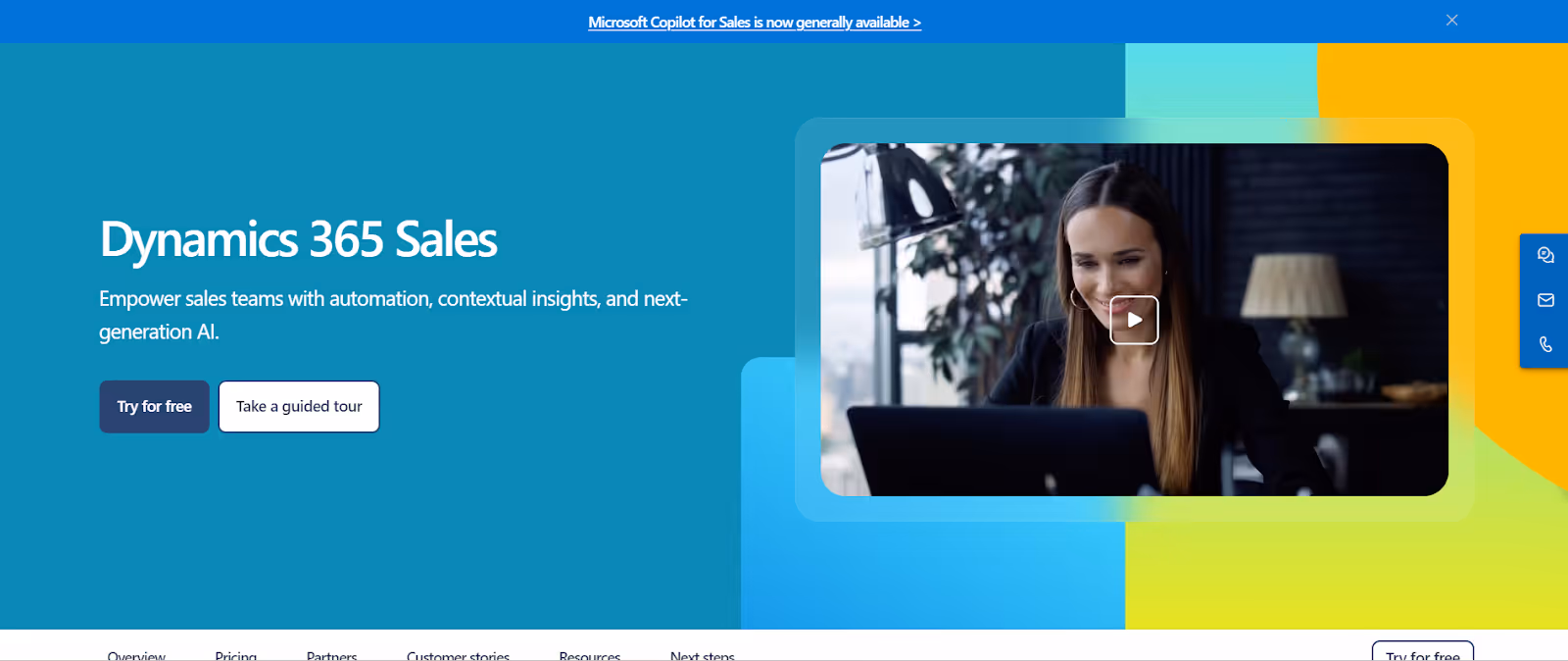 Microsoft Dynamics 365 Sales is a CRM system that helps improve sales by working well with other Microsoft tools like Office 365, Teams, and Azure.