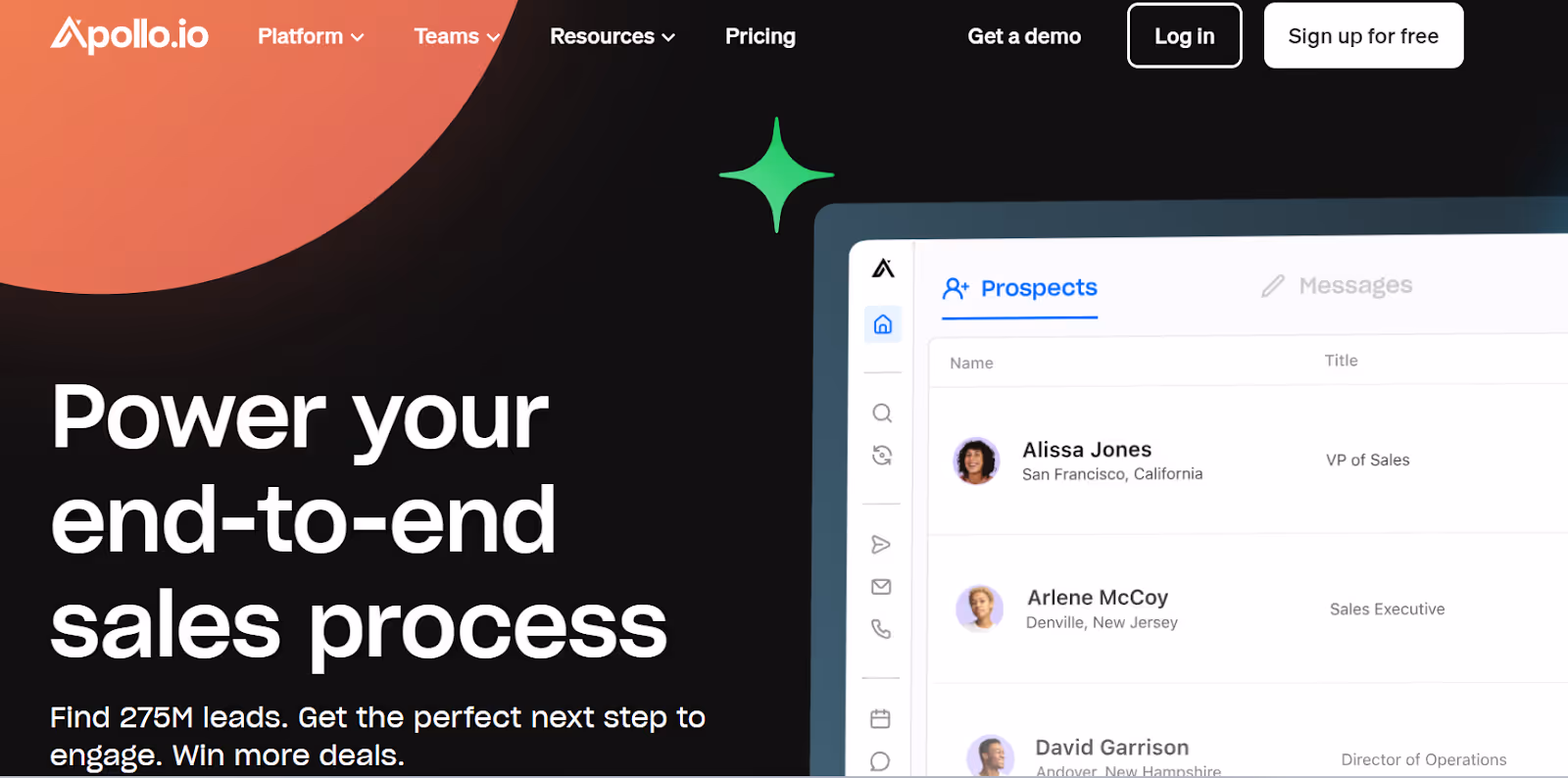 Apollo.io serves as a sales management tool focused on lead generation, data collection, and outreach, empowering businesses