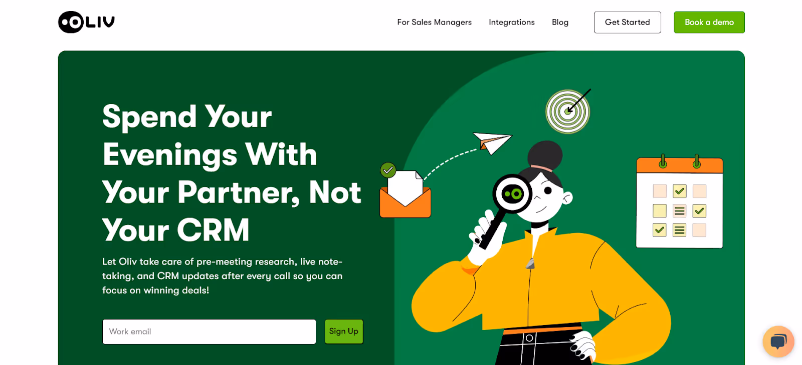 Oliv offers a comprehensive sales toolkit that enhances performance at every stage, encompassing meeting preparation, execution, and concluding activities.