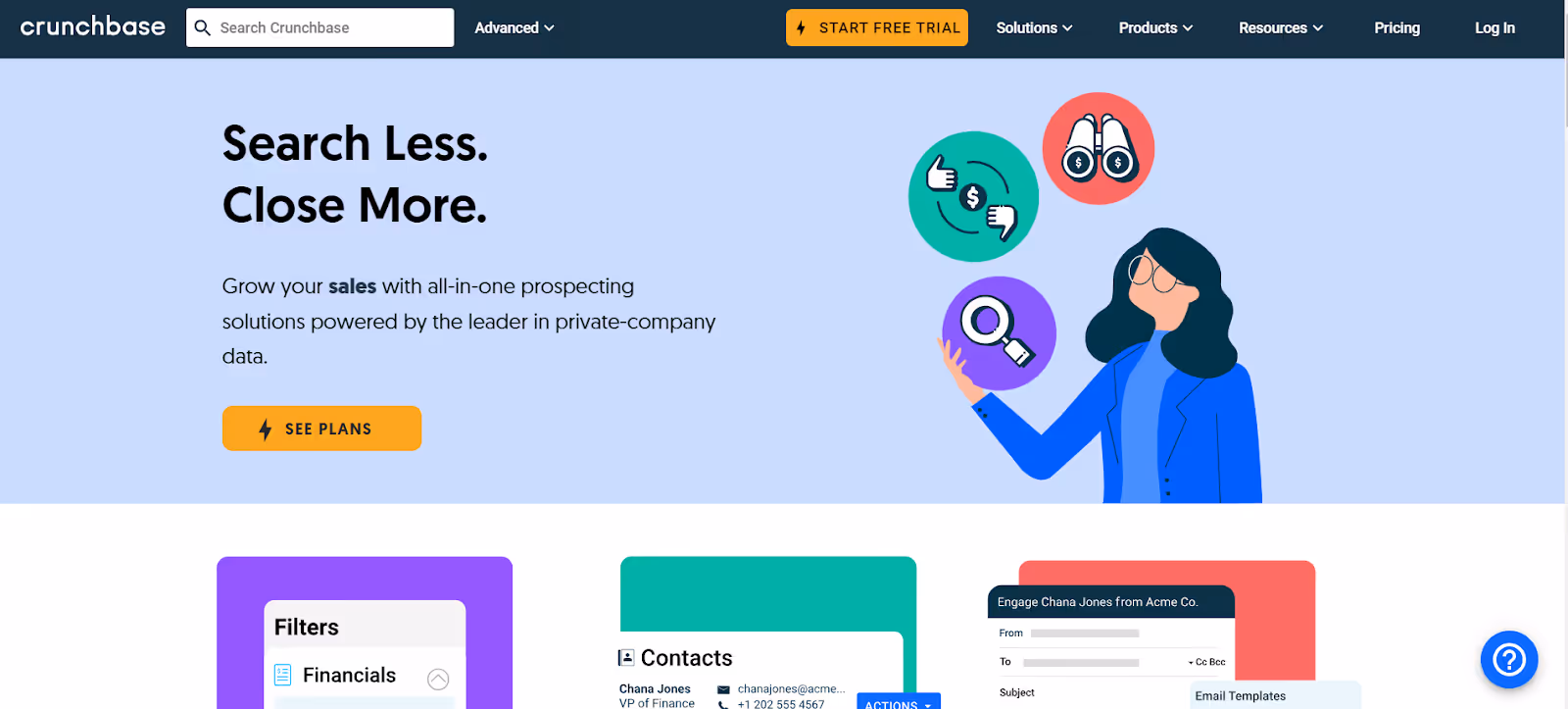 Crunchbase is a platform for business information used for meeting preparation and competitive analysis.