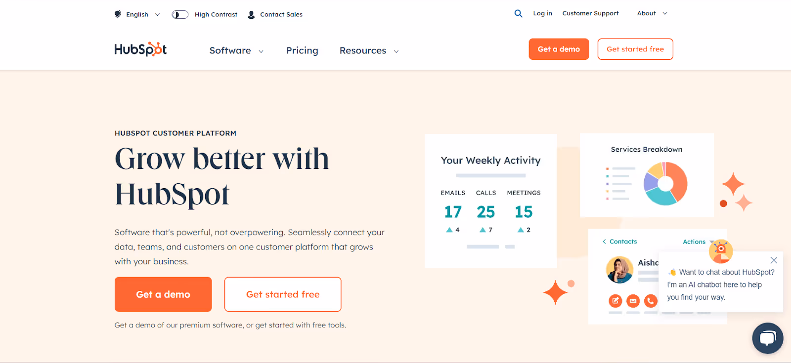 HubSpot's assists in sending and designing sales emails