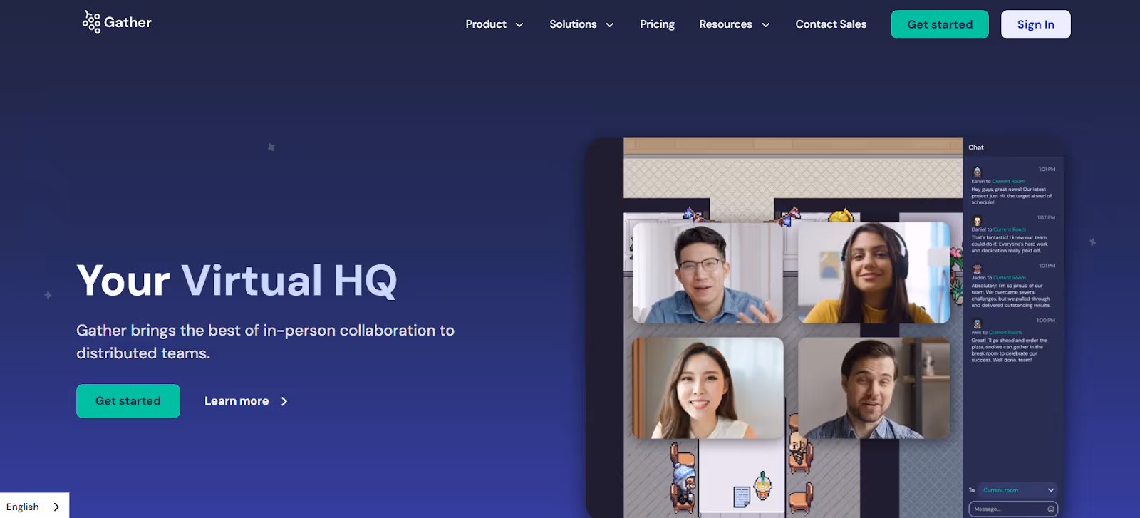 Gather.com helps to build team rapport and hand meeting challenges