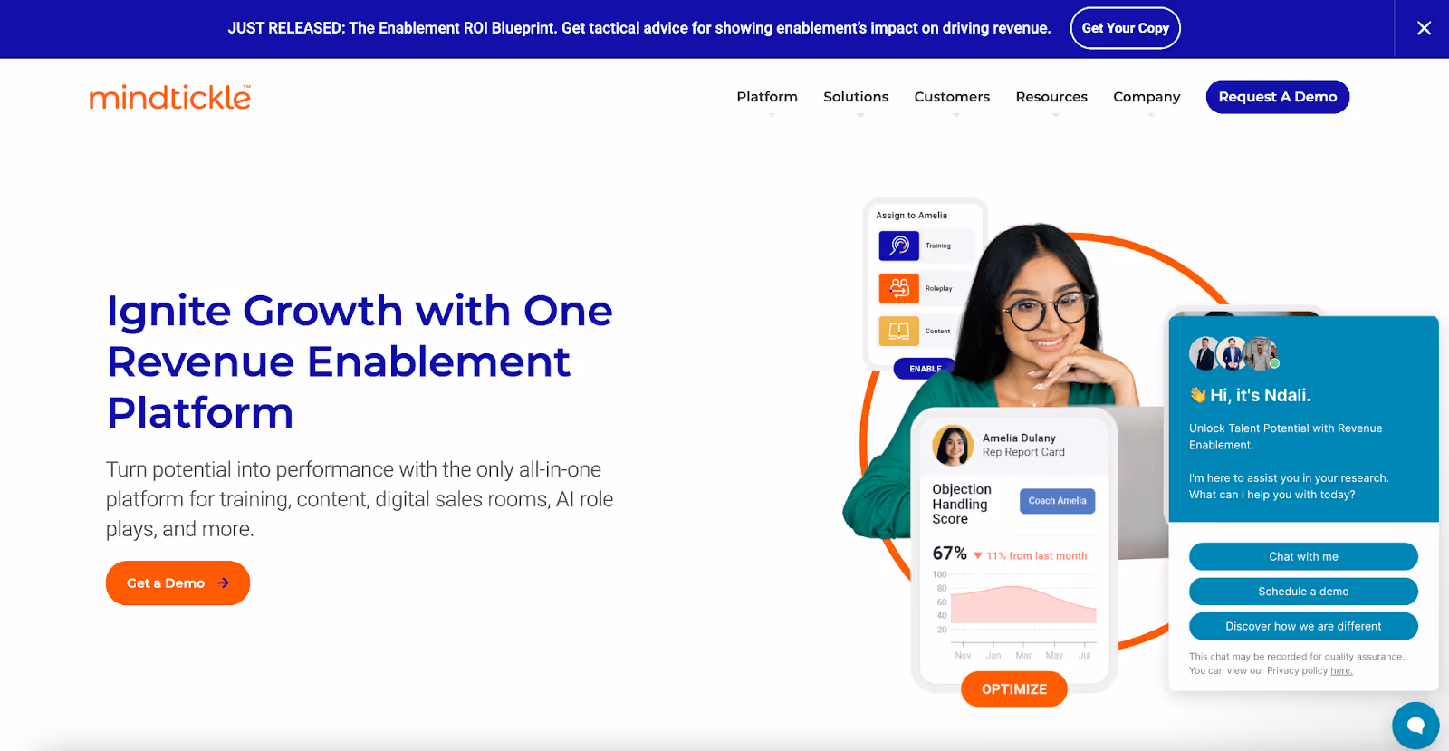 Role-play with mindtickle for objection handling in sales