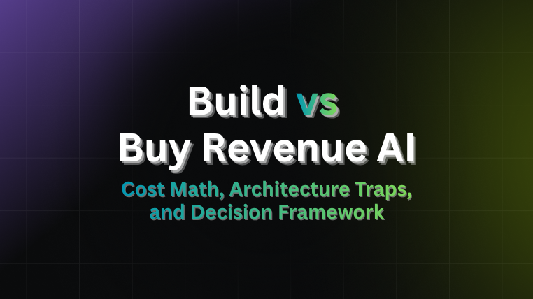 Build vs Buy Revenue AI blog thumbnail covering 2026 cost math, architecture traps, and a decision framework