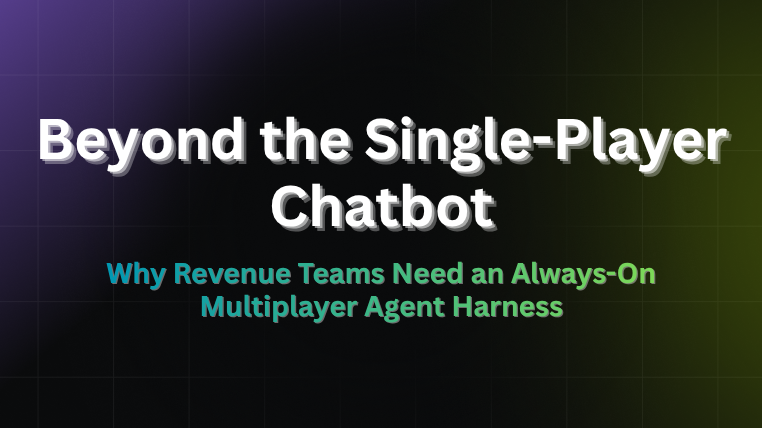 Beyond the single-player chatbot title card on why revenue teams need an always-on multiplayer agent harness
