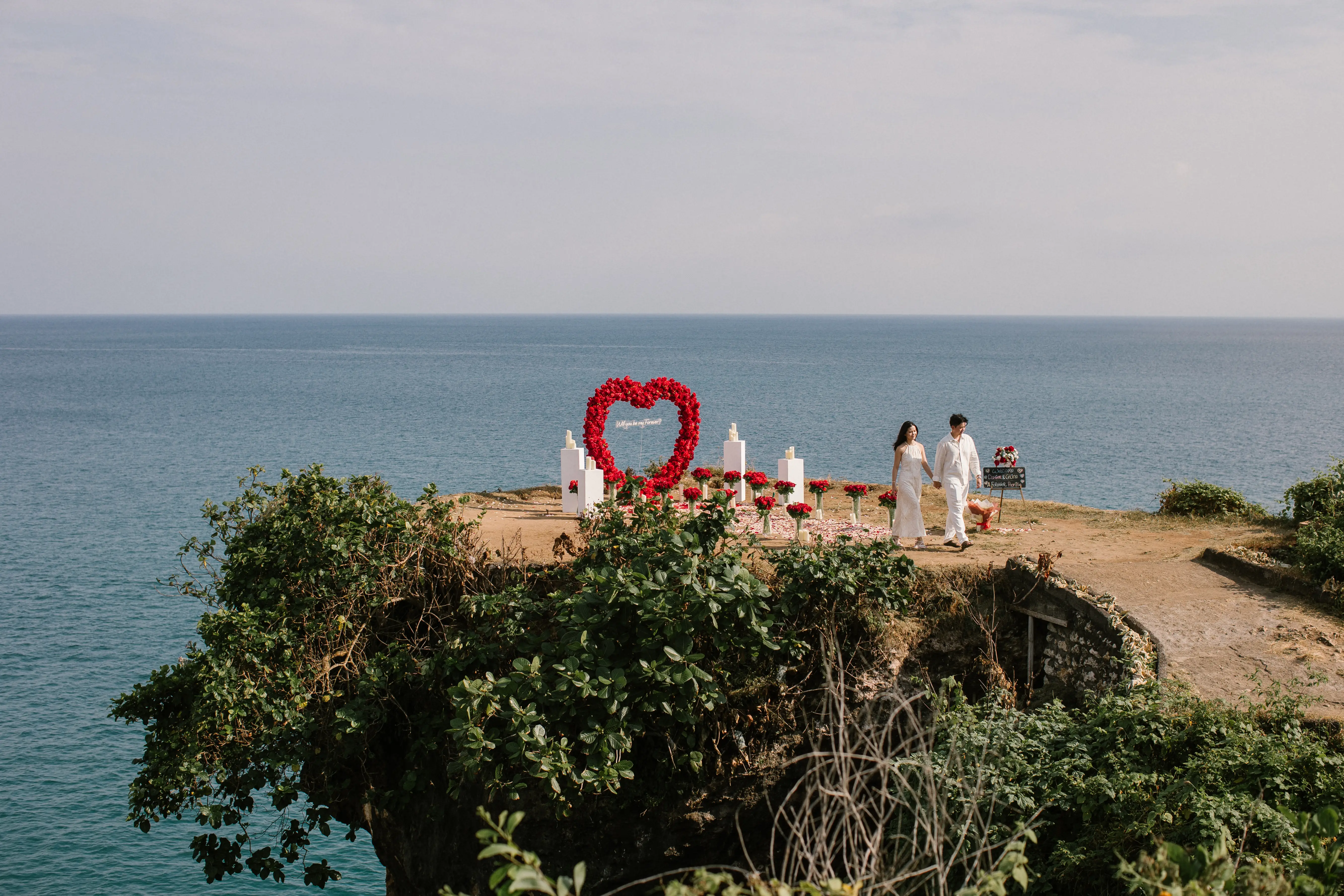 Beautiful cliff view at Balangan Cliff in Bali, Uluwatu