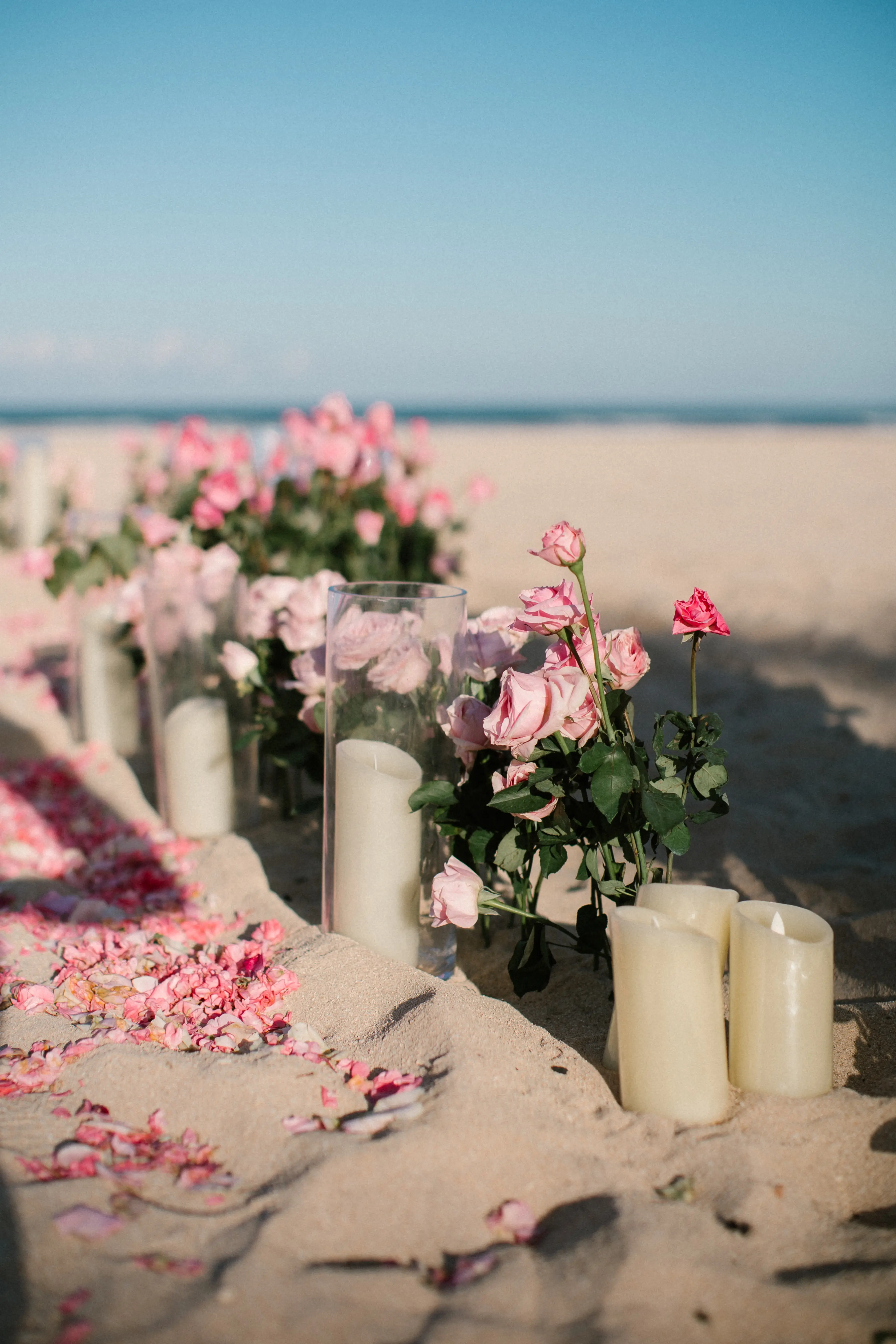 Candles and flower decoration for marriage engagement proposal