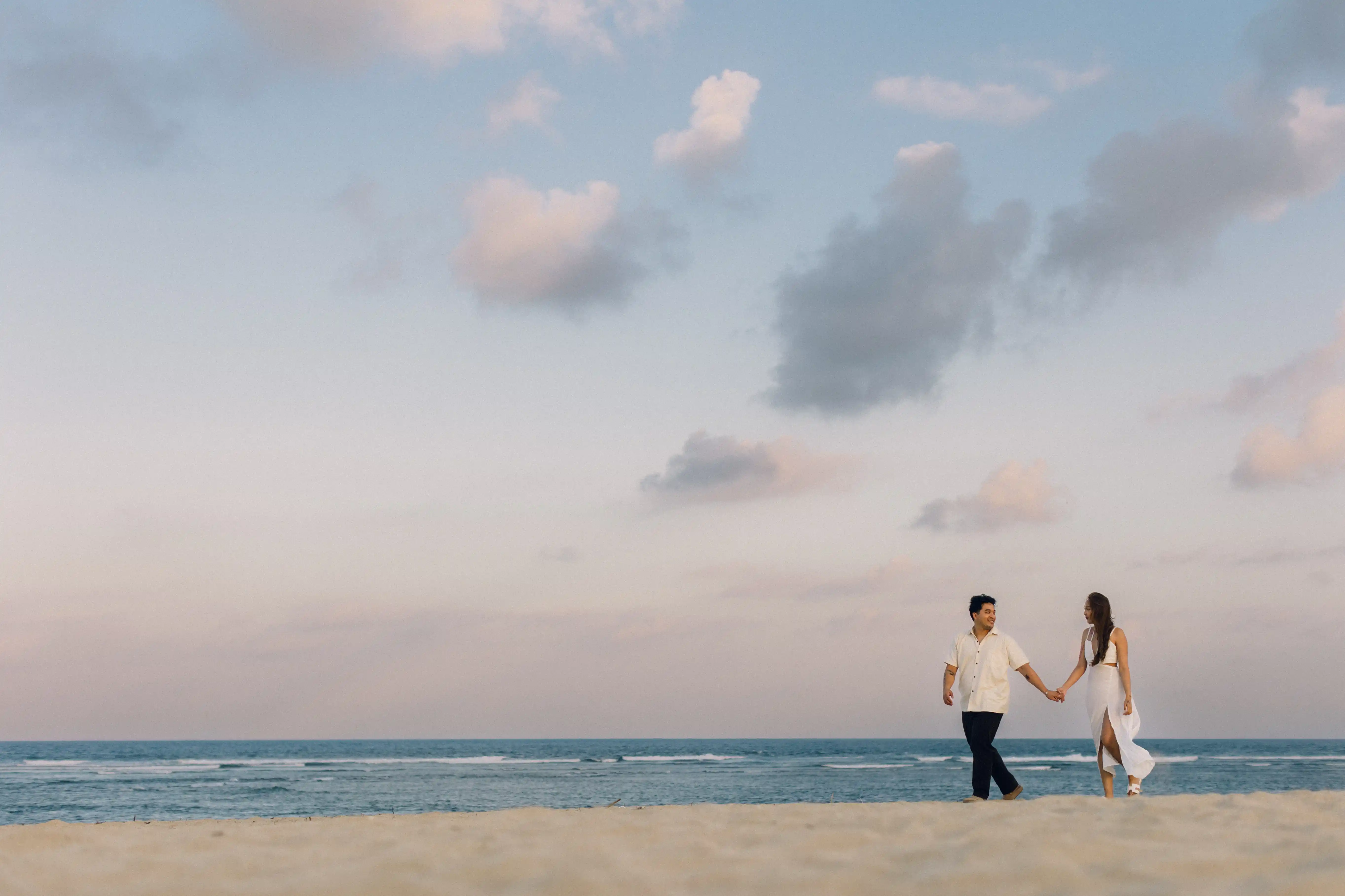 Couple shooting on Bali Beach