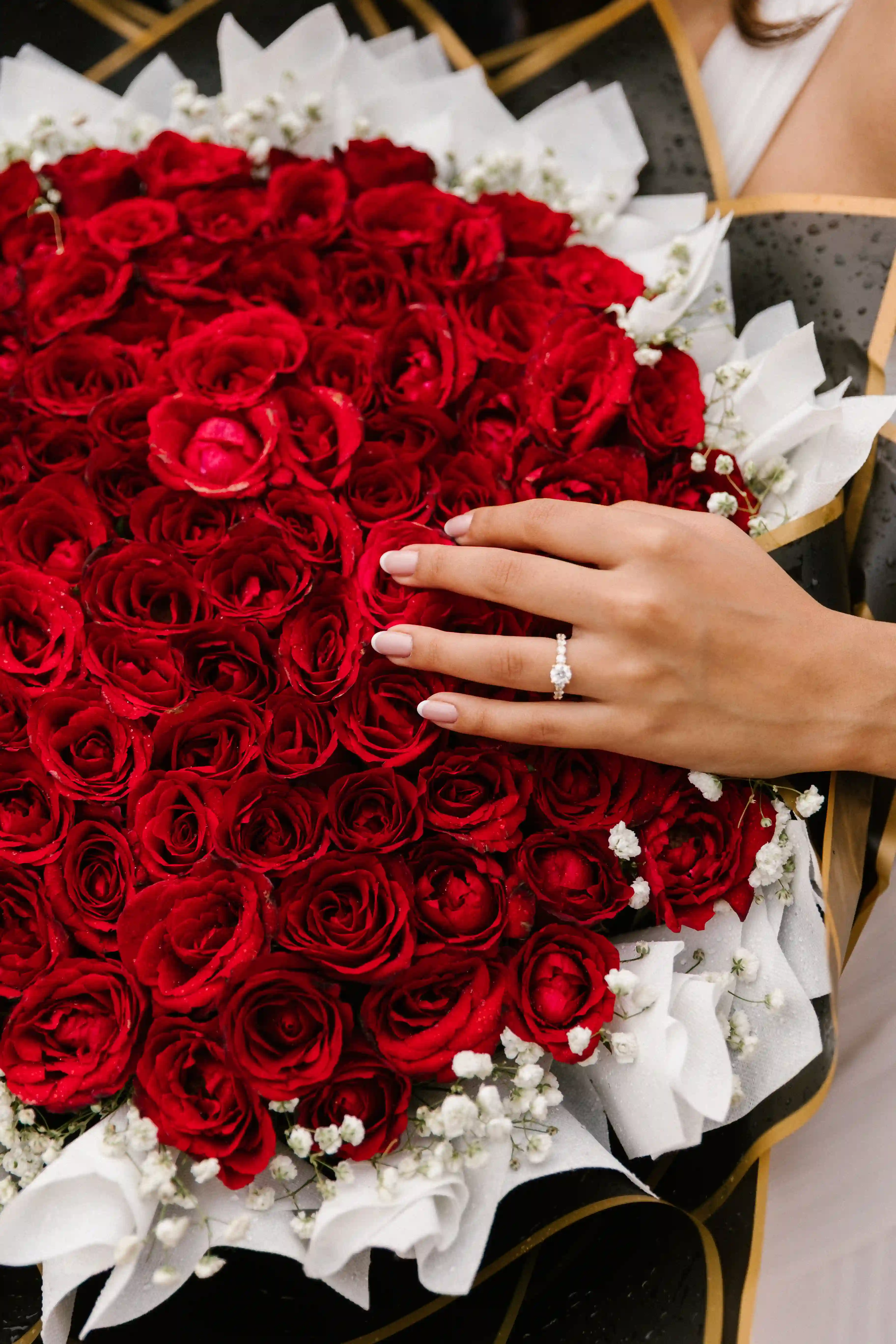 Engagement ring close up
