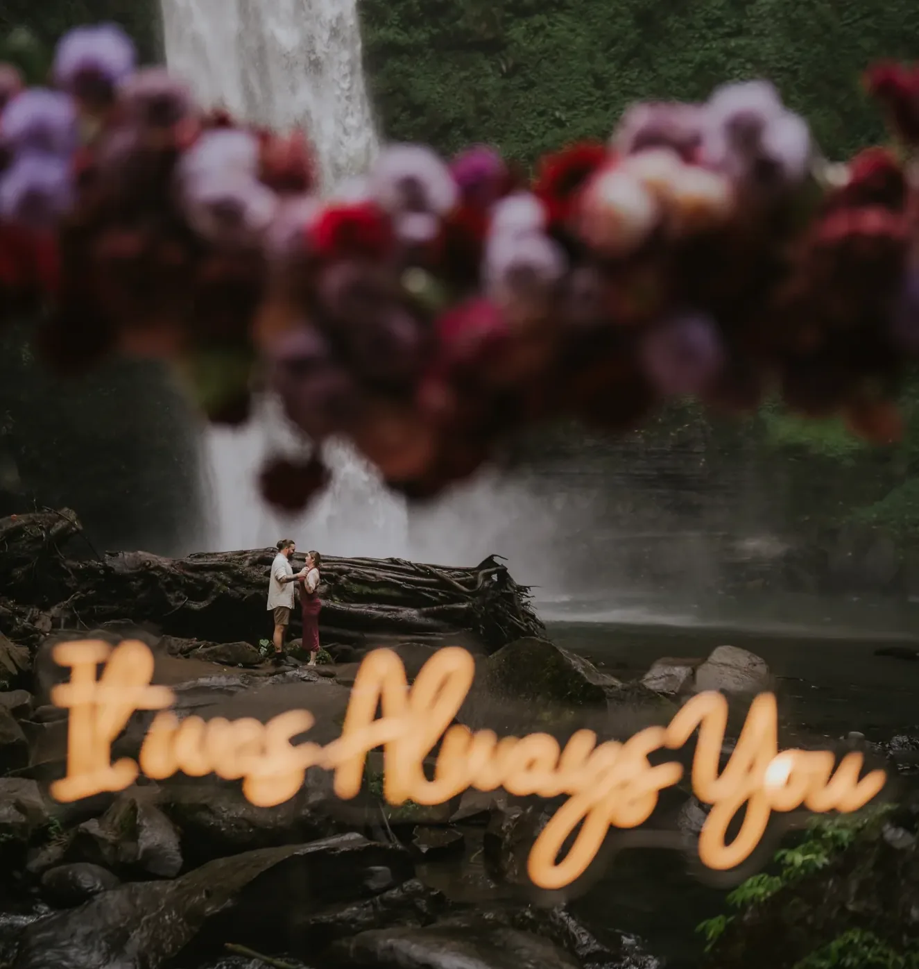 Waterfall Proposal in Bali | Geordie & Jaime Lee