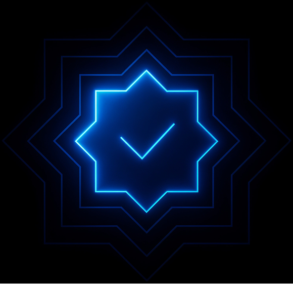 star illustration with a checkmark in the center