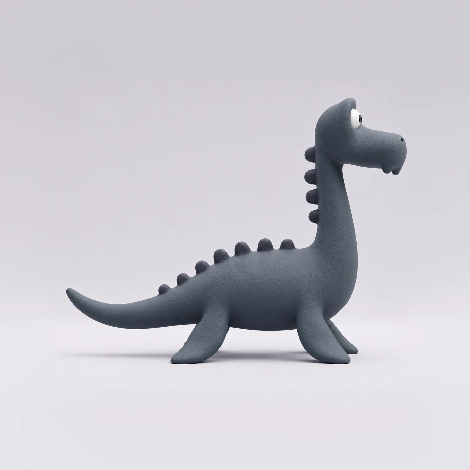 Lost Nessie standing / right profile, blue-gray character study.