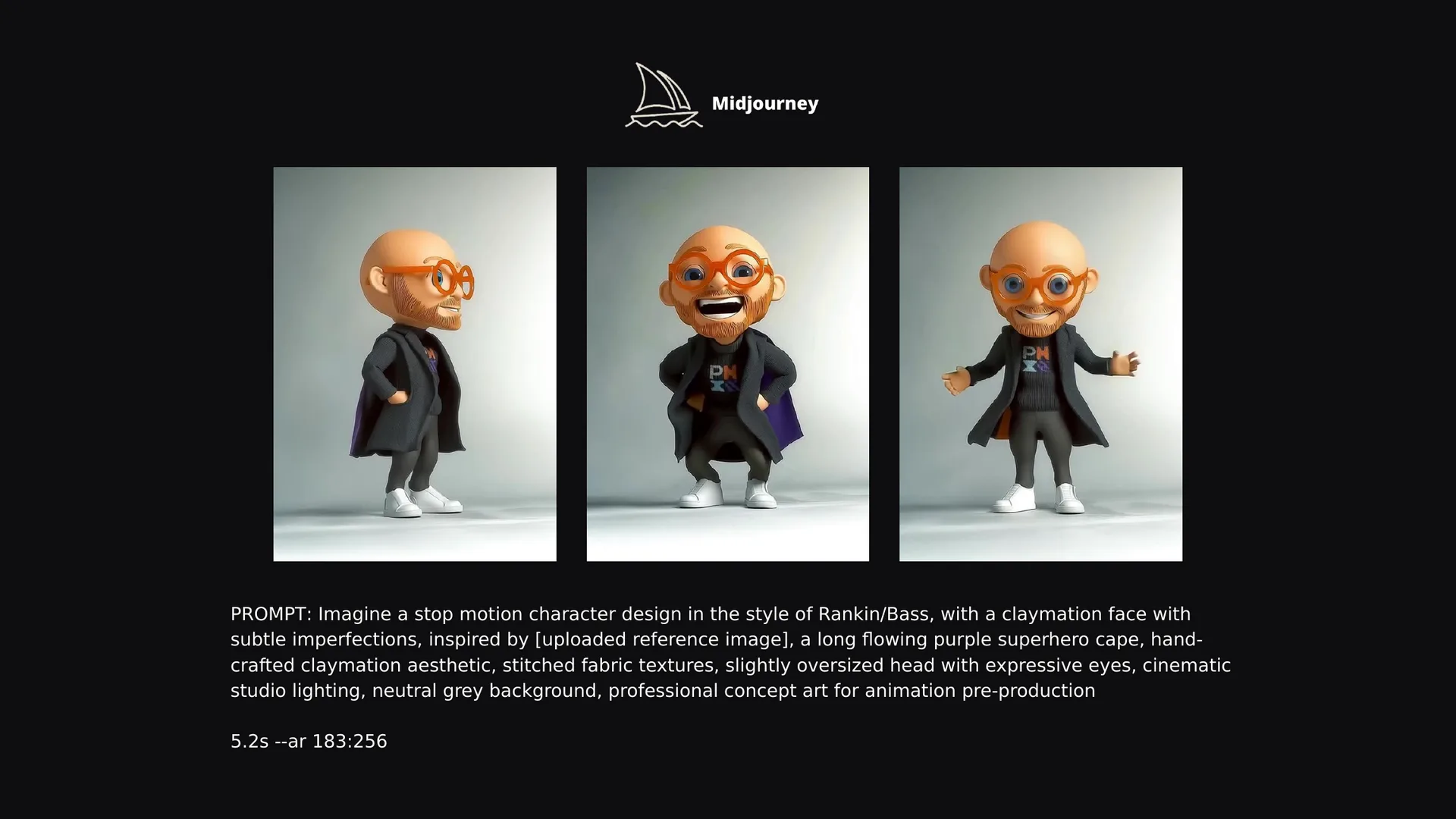 Stop motion character design pass for Professor Praxis
