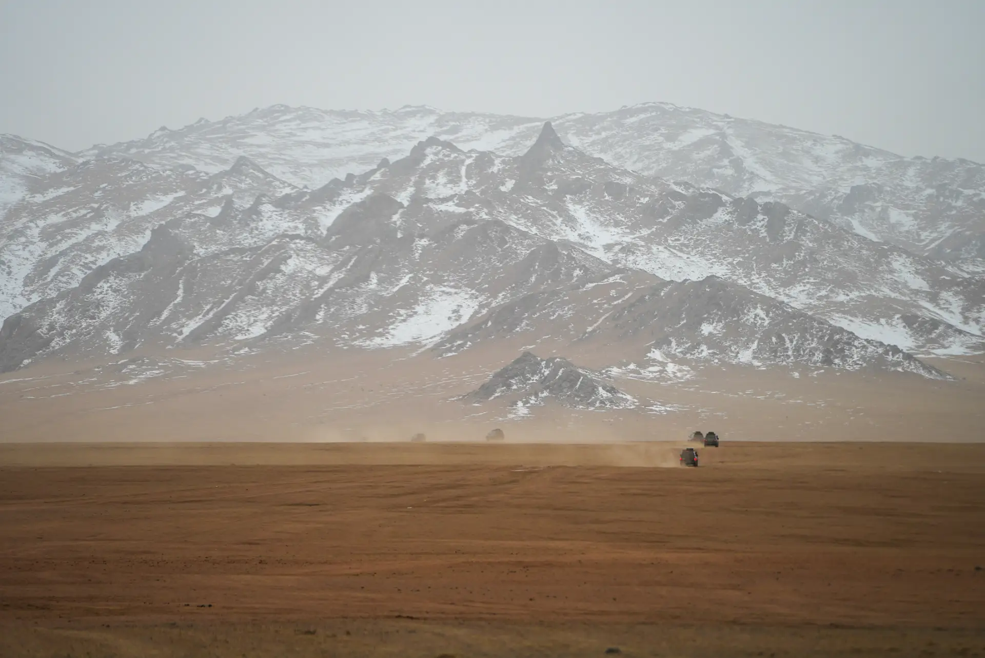 Fixing a puncture in the middle of the desert