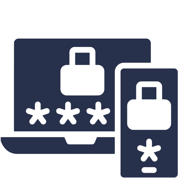 Multi-Factor Authentication icon showing a laptop using a code from a phone