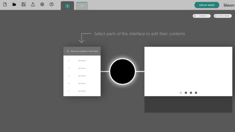 Rapid Prototyping Tool user interface.