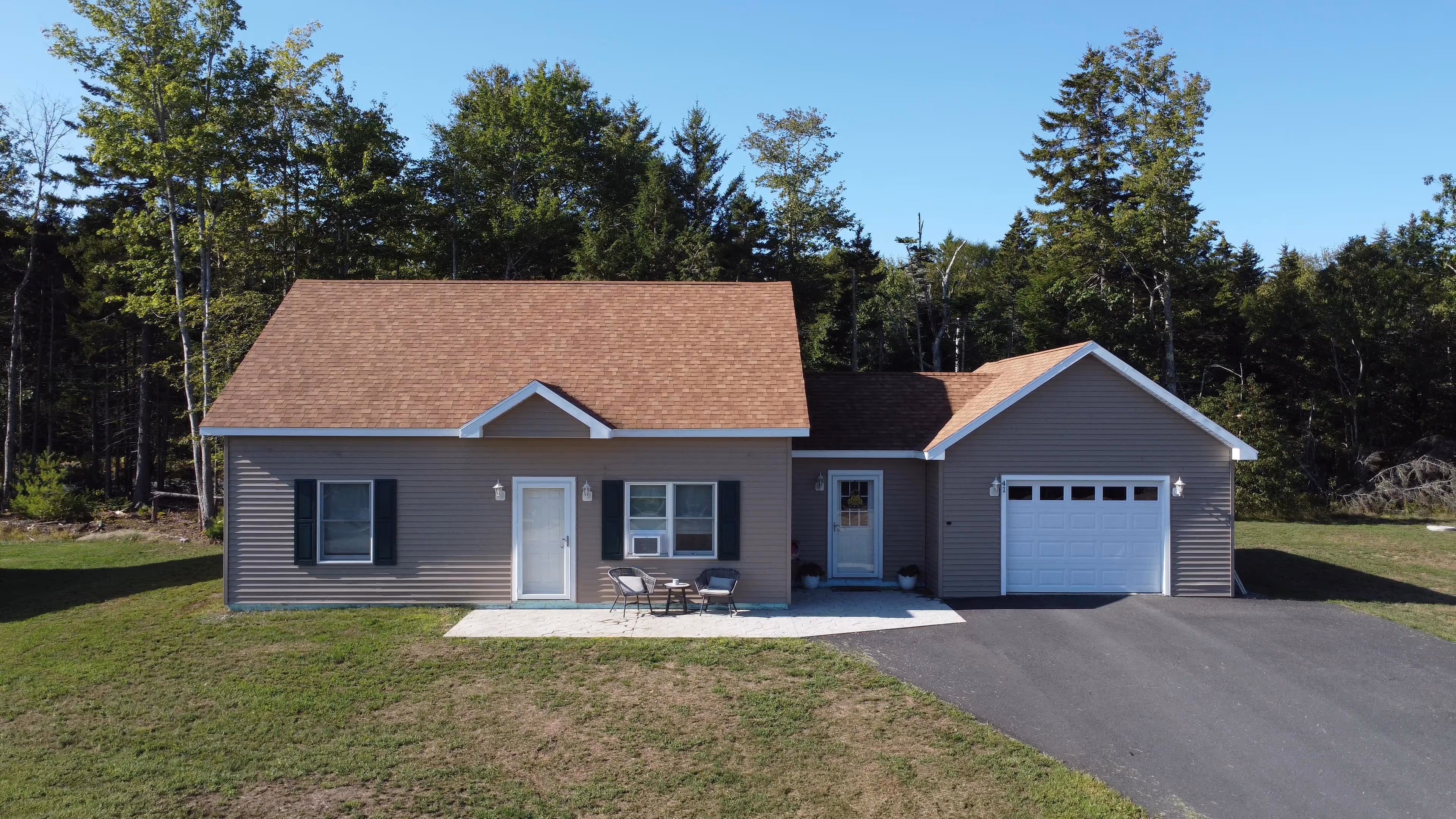 tan home with garage ellsworth maine