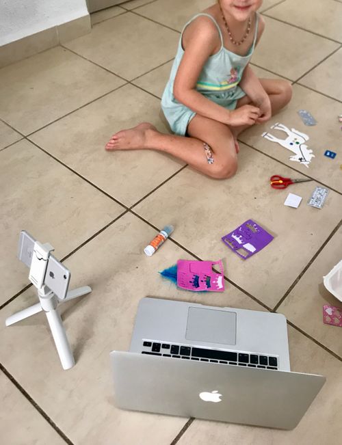 Kid doing telehealth