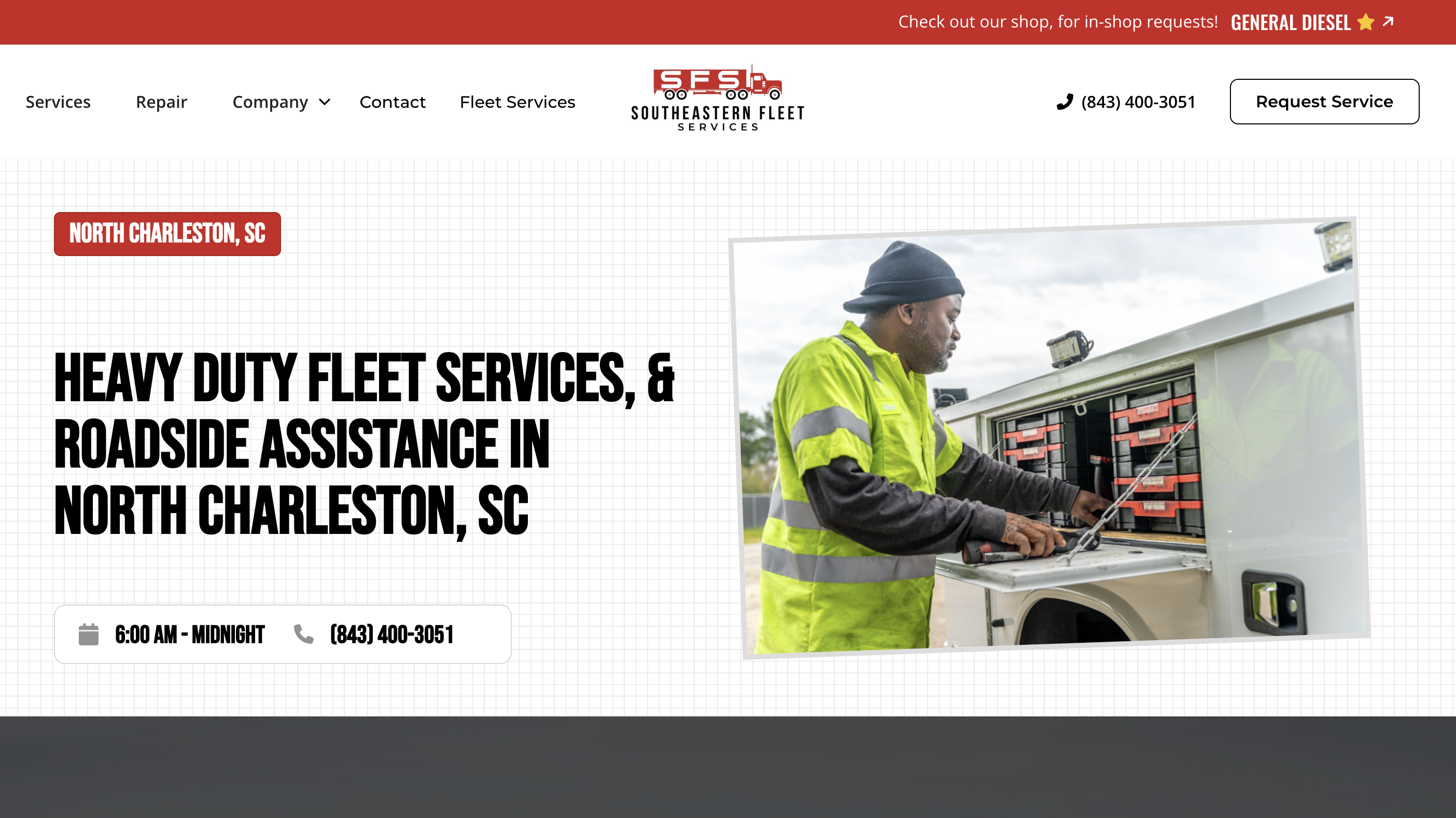 Southeastern Fleet Services & Mobile Truck Repair — Diesel repair shop in North Charleston, South Carolina