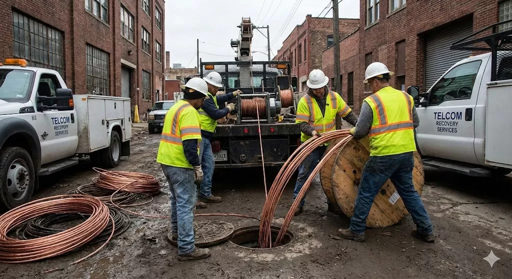 Telecom copper wire recovery and purchasing services