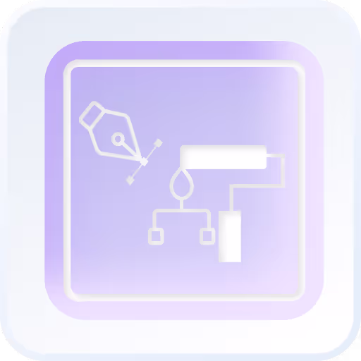 Pen and Paint tool icon, graphic design