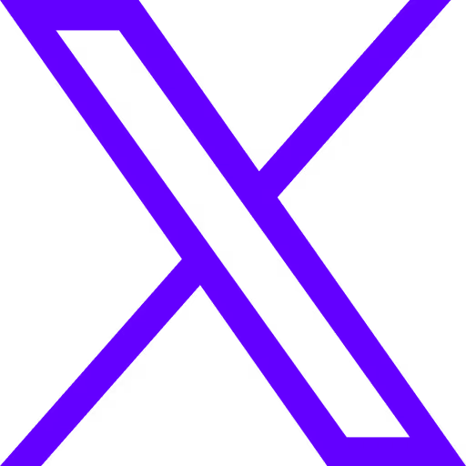Twitter (X) Logo Icon Purple