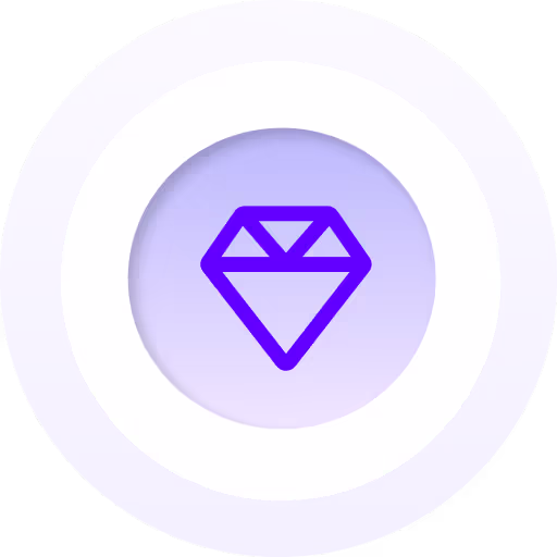 Yearly Subscription Package, Diamondicon White/Purple surrounding circle
