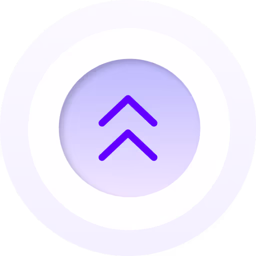 Monthly Package, Arrows pointing Up to sky, icon White/Purple surrounding circle