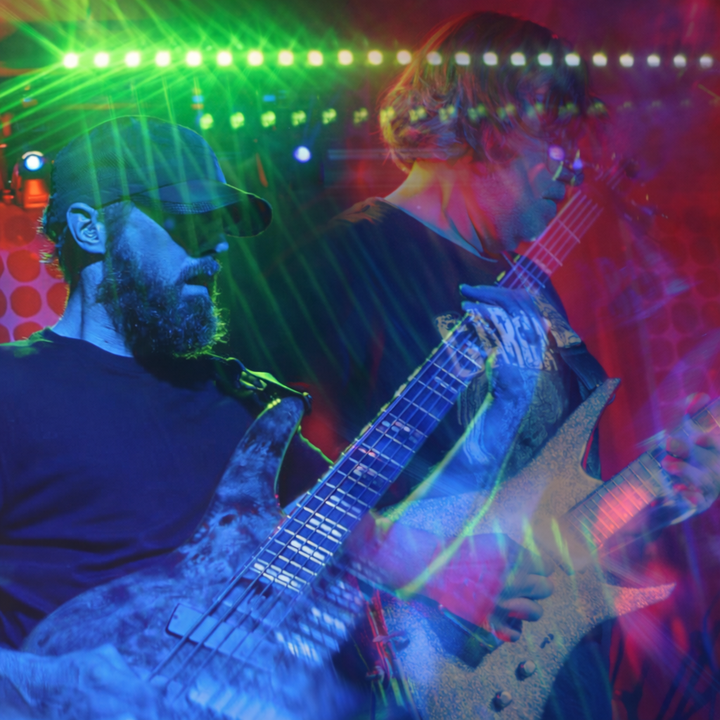 A photo of the band Microwaves performing at Brillobox. Photo by Russ Johnson.