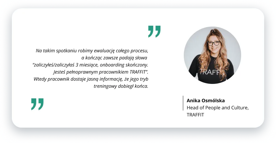 Anika Osmólska, TRAFFIT, zdigitalizowany onboarding