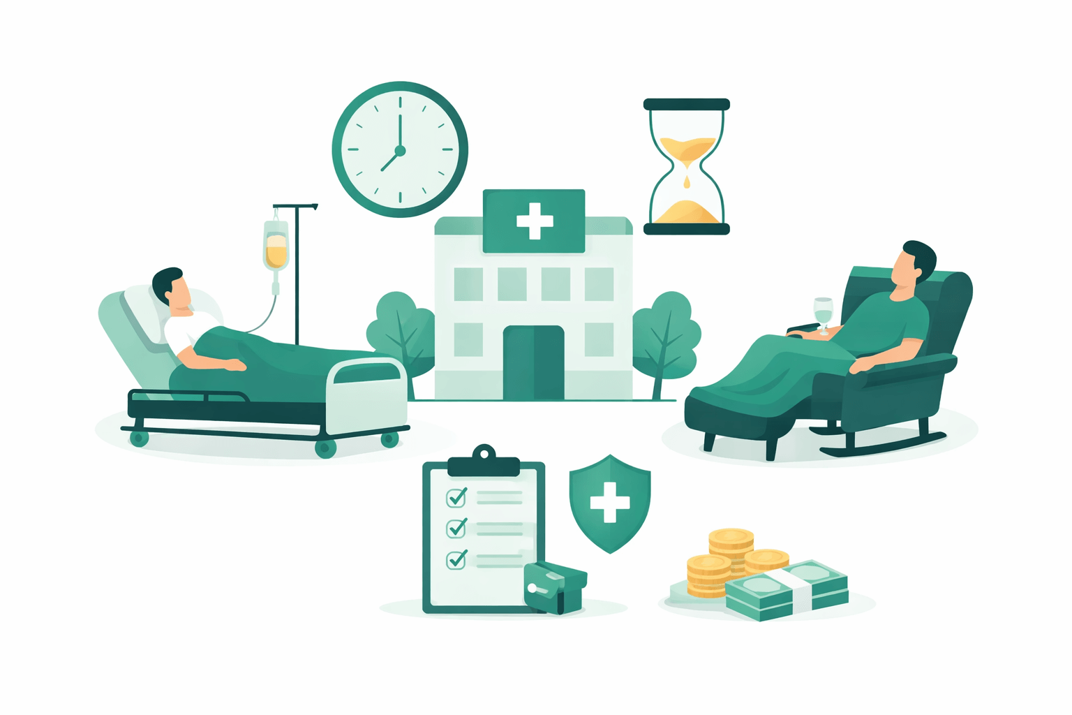 Zwolnienie szpitalne i poszpitalne - ile trwa i ile jest płatne?