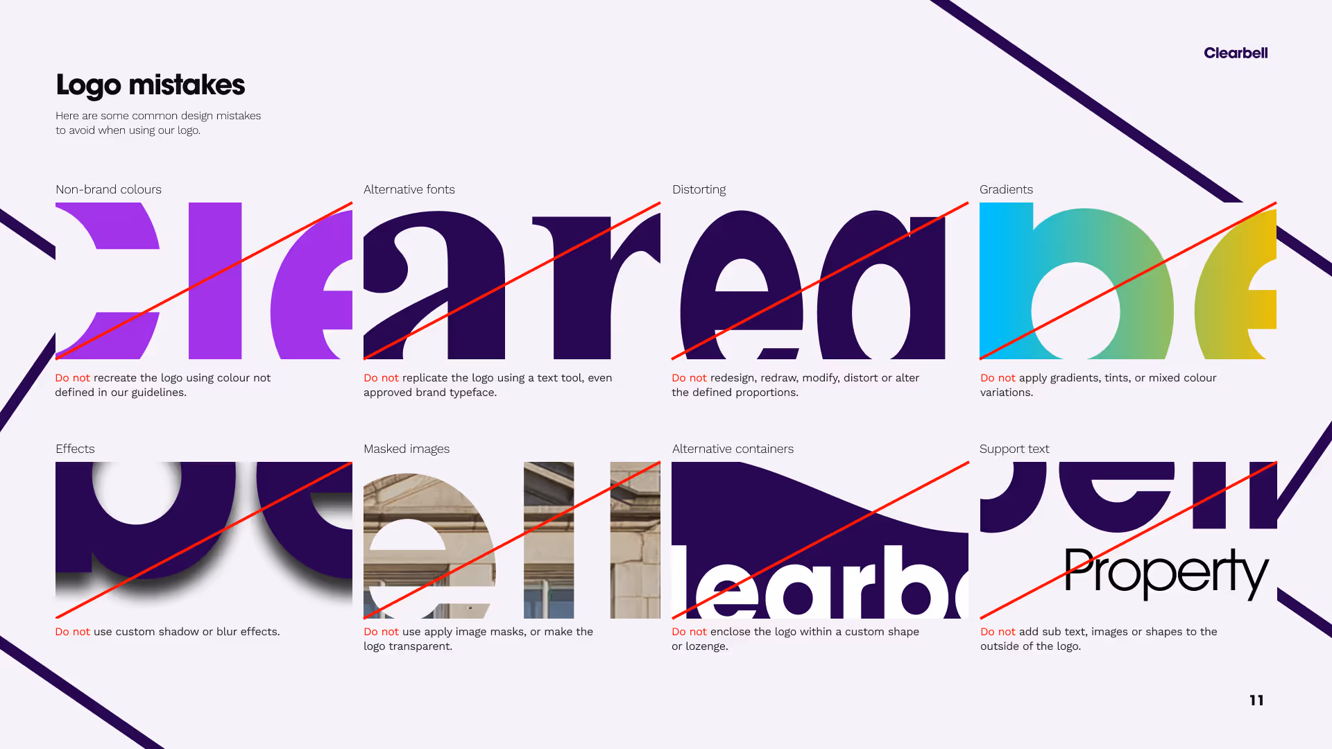 Clearbell logo variations
