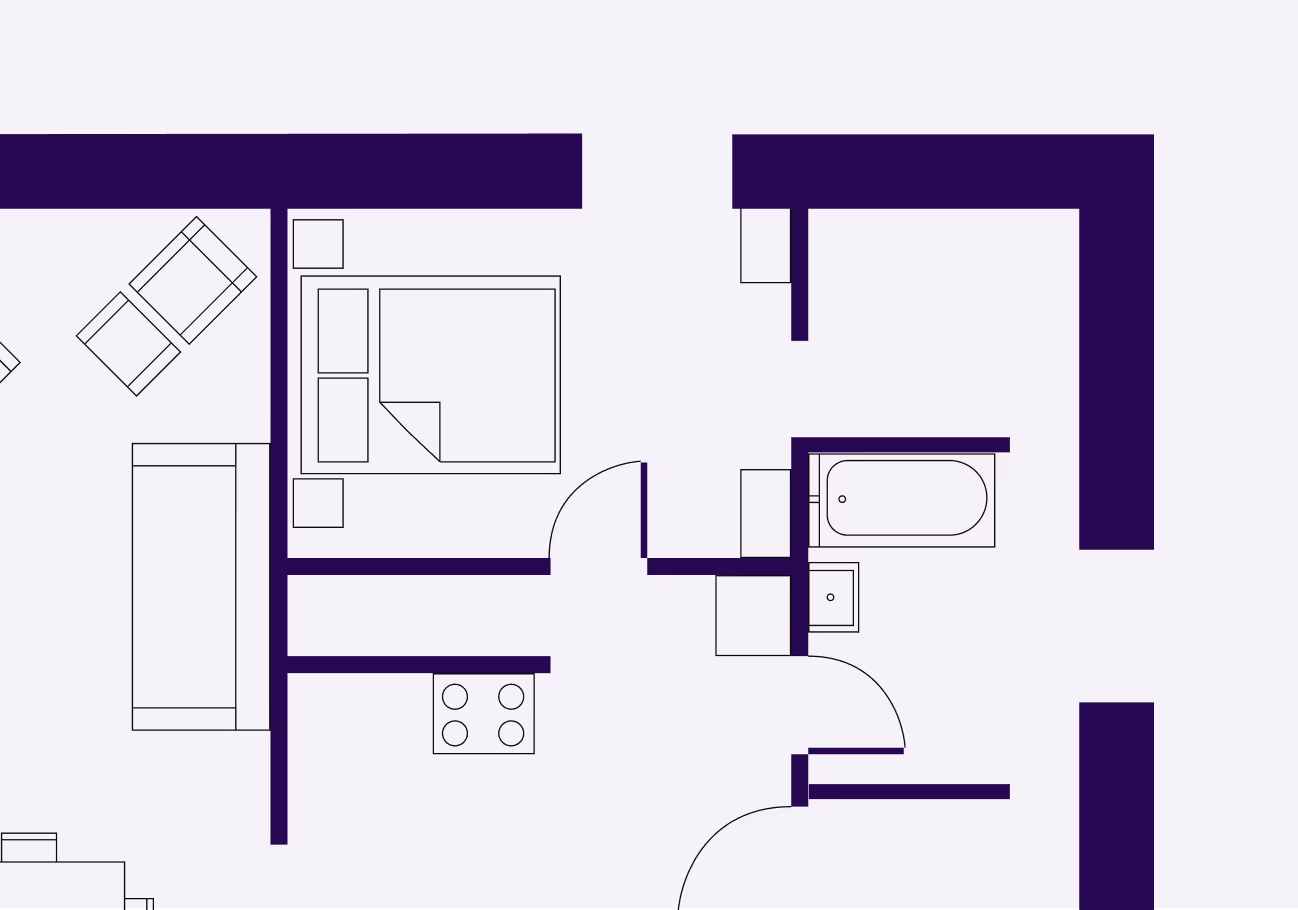 An illustration of a floorplan