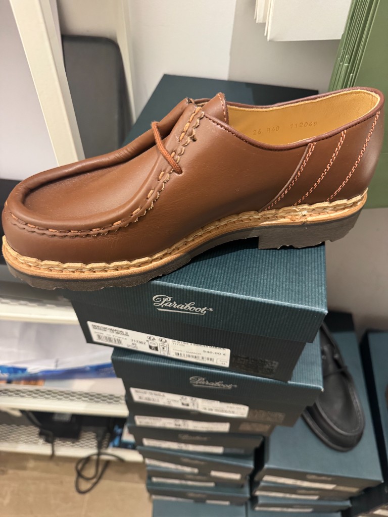 Paraboot Morzine en cuir marron, vue de profil
