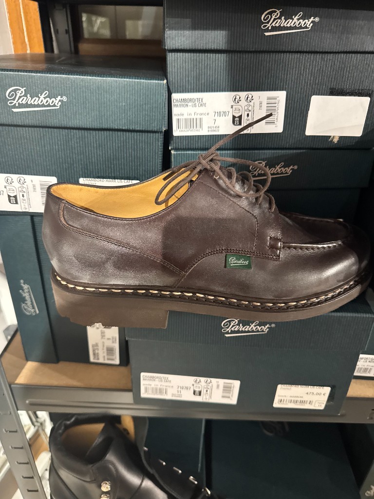 Paraboot Chambord en cuir lisse café