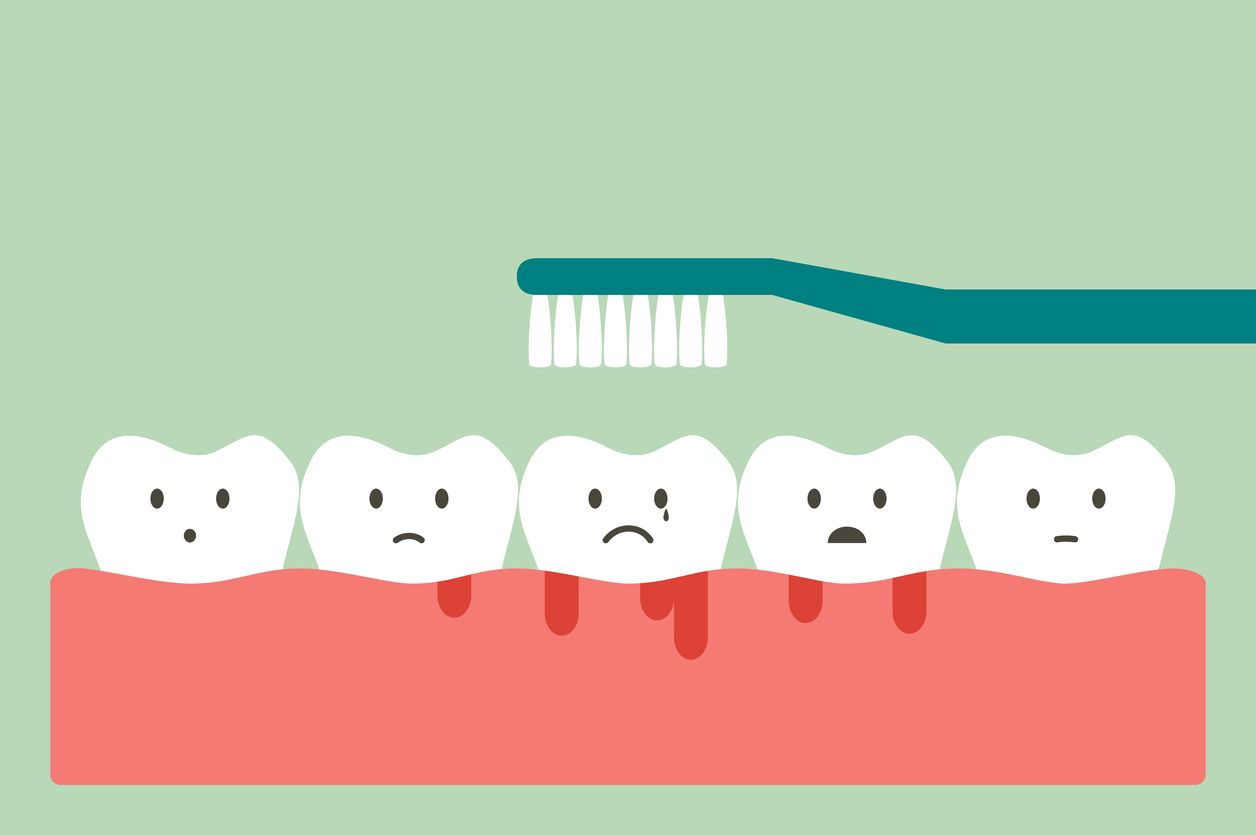 How about gum bleed while brushing?