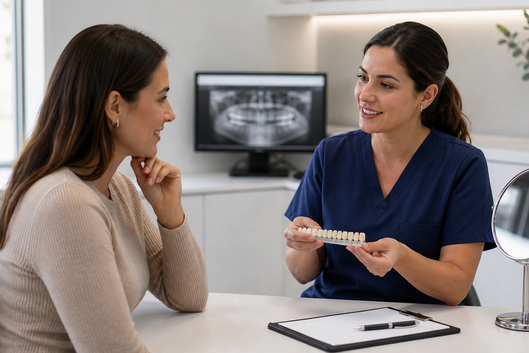 an orthodontic review session